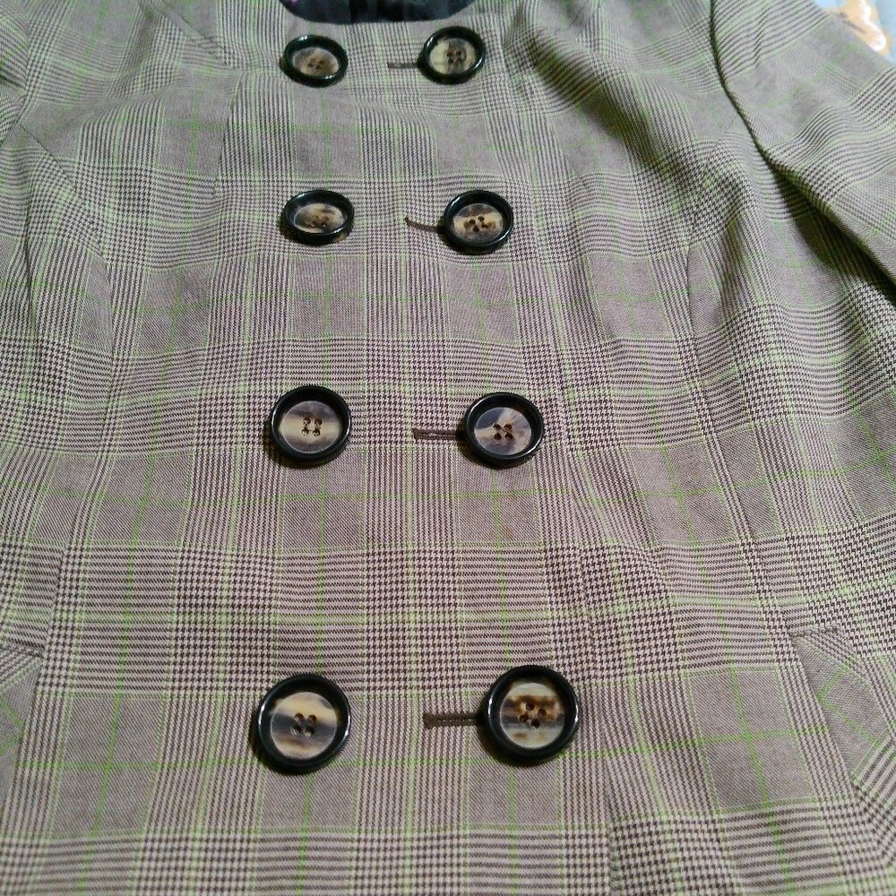 Josephine Women's Gray Polyester Long Sleeve Button Front Jacket Blazer Size 12